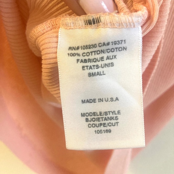 Joie Tank Top Boho Peach with Flower Design, Size S - Picture 9 of 9